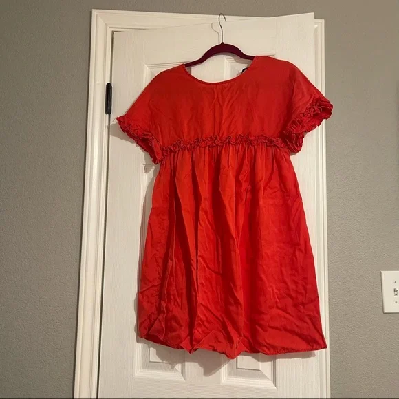 Zara Kids Red Ruffle Dress - Picture 1 of 5